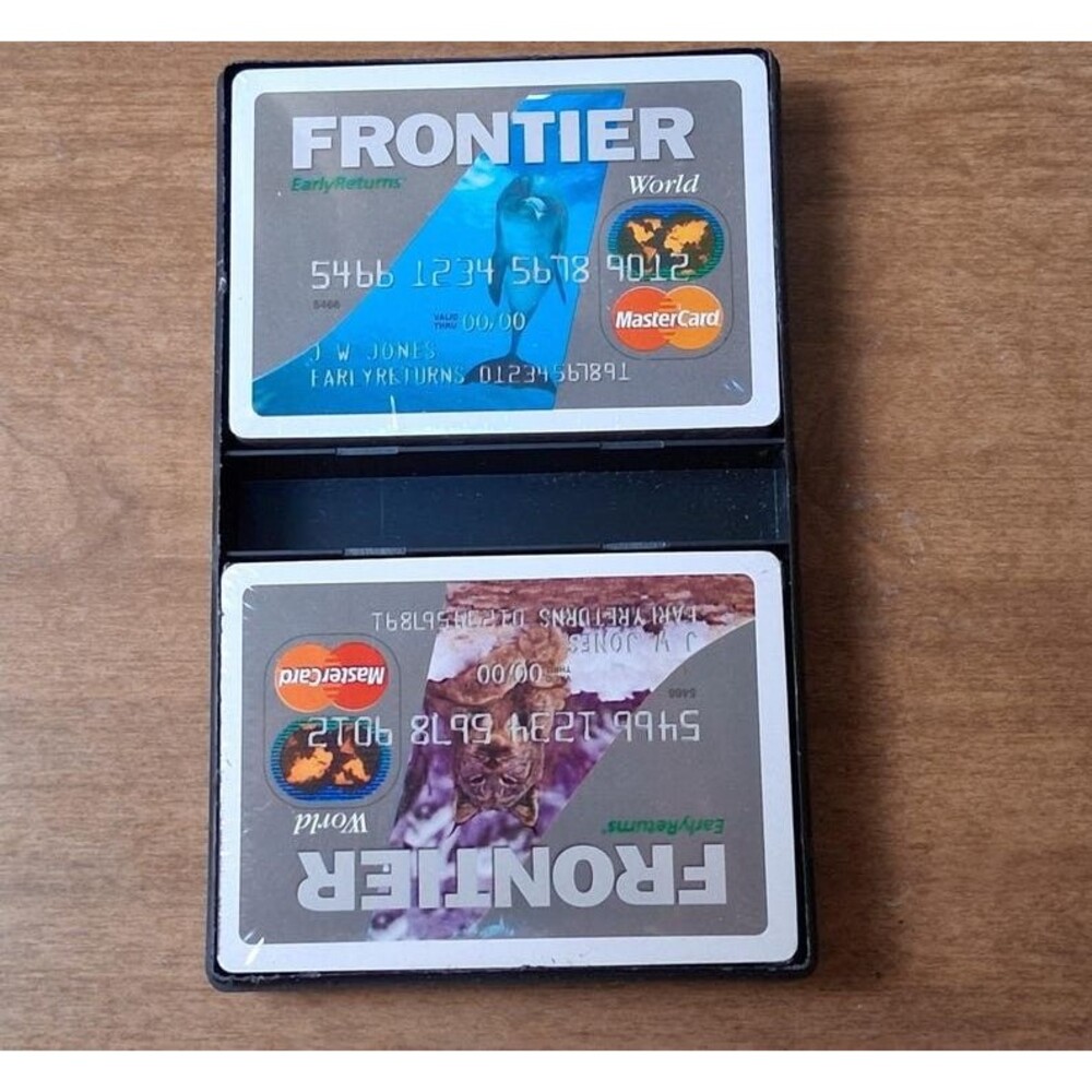 Vintage Frontier Bank Credit Card Playing Cards NEW Double Deck